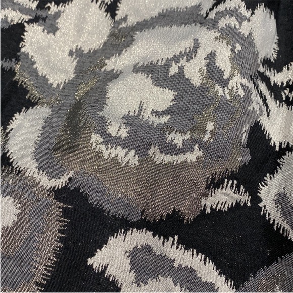 ANTHROPOLOGIE TABITHA Black Gold Floral A-Line Dress Lined w/ Pockets Sz 6 - Picture 4 of 16